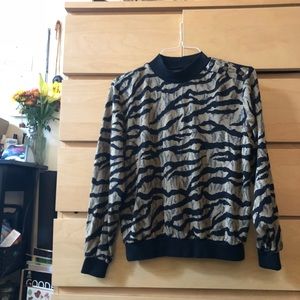80s style print sweater